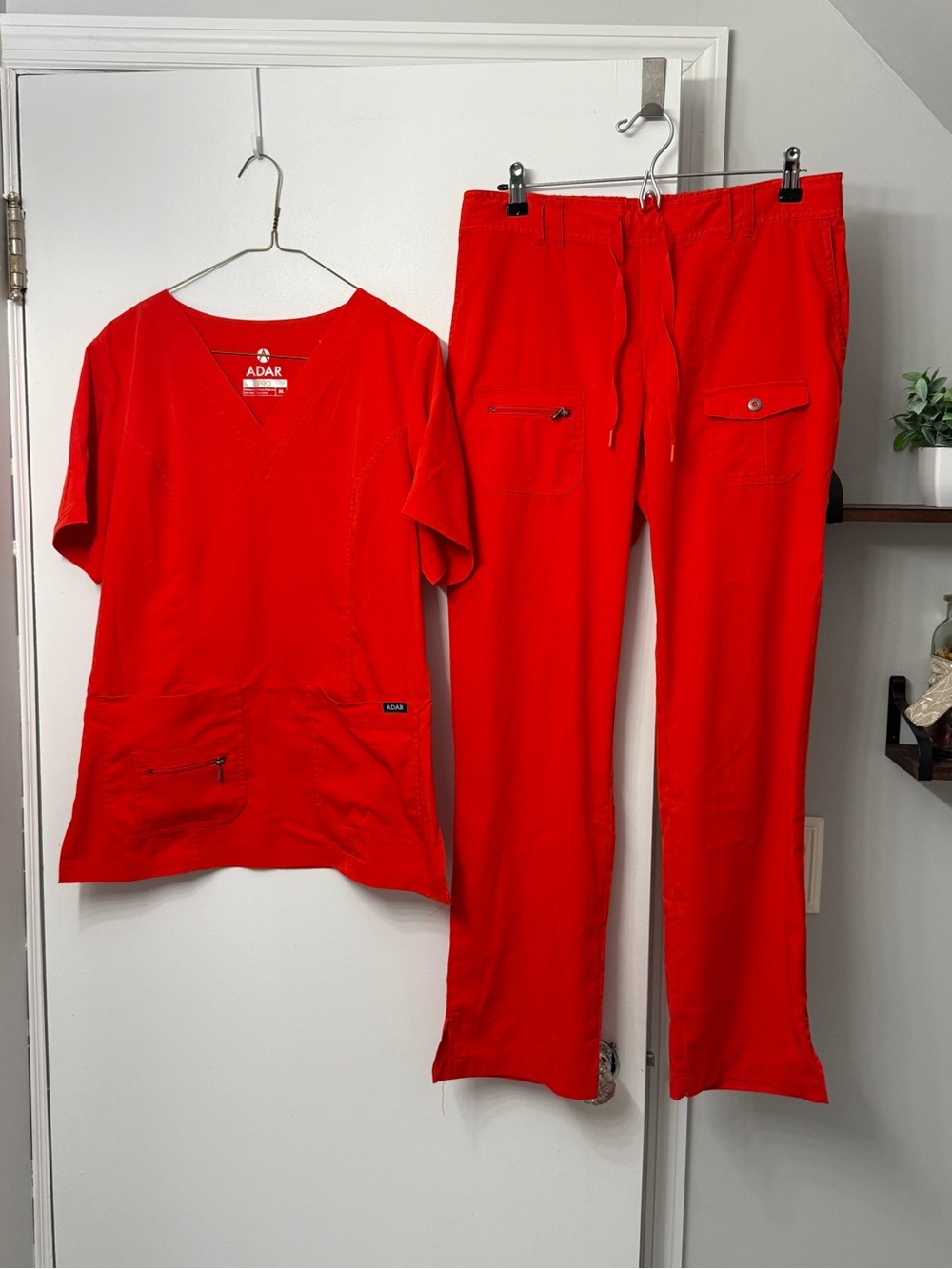 Ada PRO Red V-Neck Scrub Top
